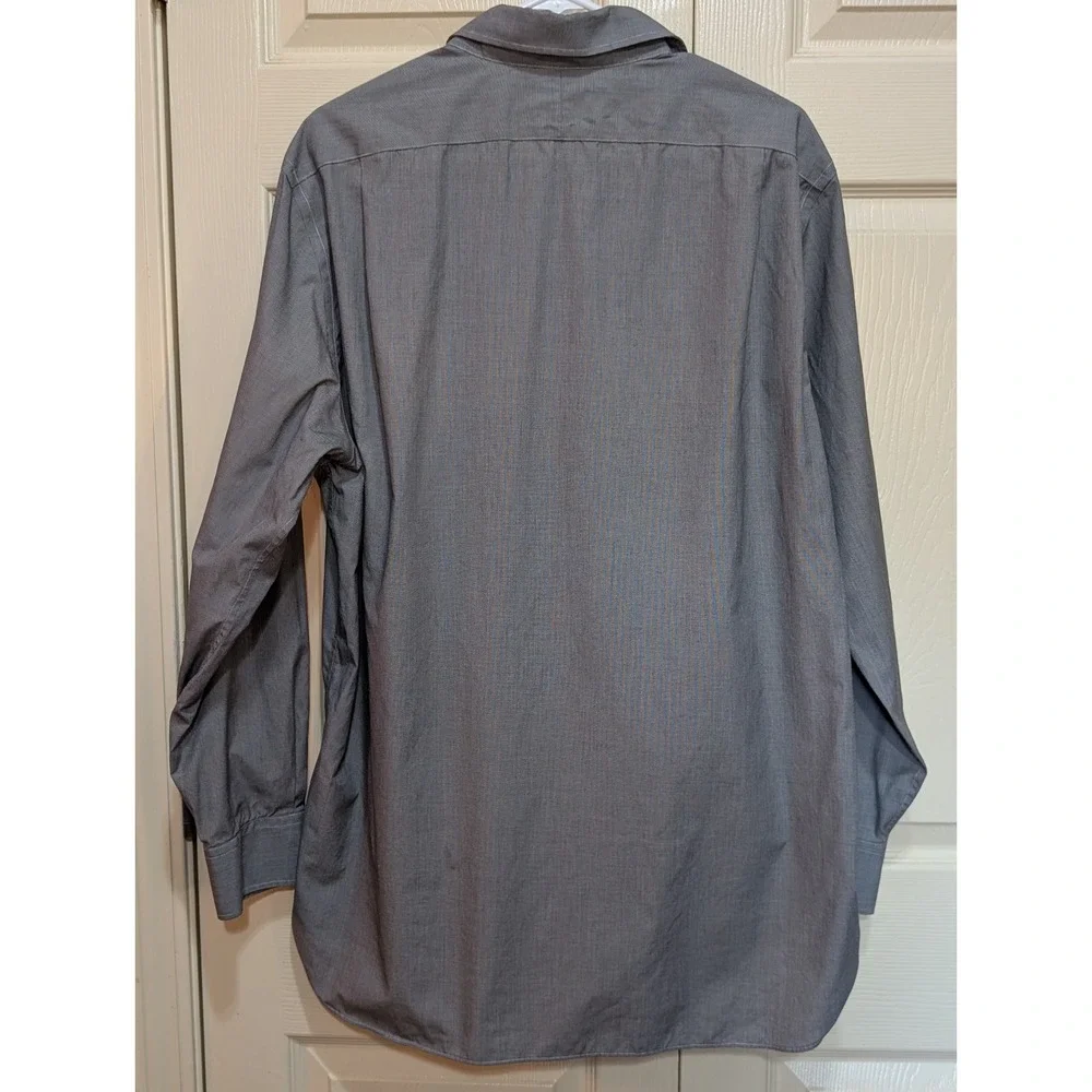 Polo Ralph Lauren Classic Fit Easy Care Micro Check Shirt Grey White 17 34/35
